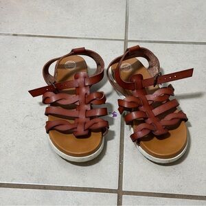 Wonder Nation Girl Kids‎ Brown Strappy Sandals size 2